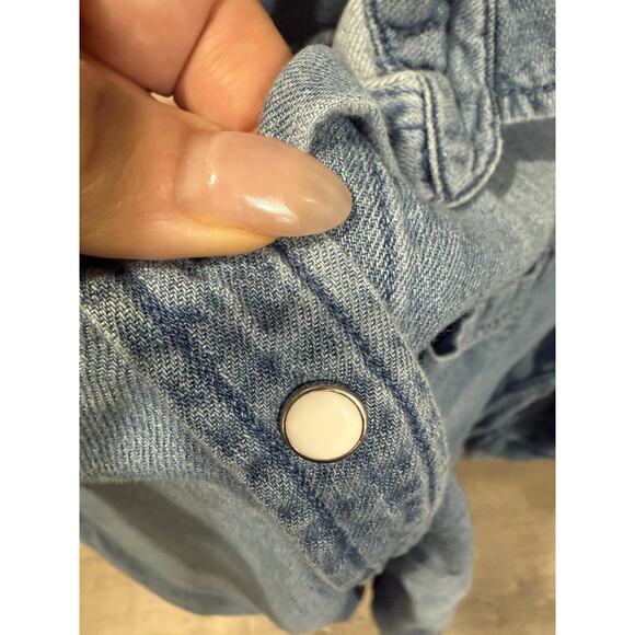 Lola River Womens Long Sleeve Denim Shirt Large Blue - Picture 5 of 5